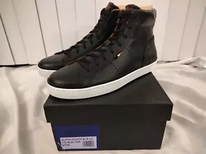 NEW Allen Edmonds "ALPHA" Lace-Up High-Top Casual Sneakers 11 D Black & White - Picture 1 of 9