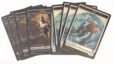 MTG (10) Cat   Zombie Double-Sided Token - Commander 2015 (C15) -o16 - Image 1 of 4