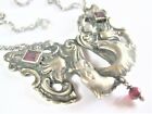 Antique Necklace Real Silver With Almadinen, 23,4 G