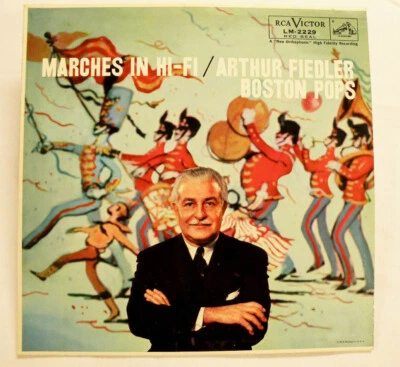 Vinyl Record: Marches in Hi-Fi - Arthur Fiedler Boston Pops LP Album 1958 - Image 1 of 4