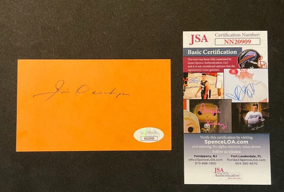 Joe Oeschger Signed Index Card JSA Certified MLB Philadelphia Phillies (d.1986)! - Image 1 of 3