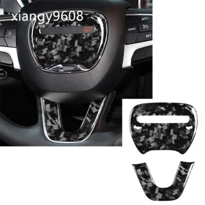 Forged Carbon Fiber Inner Steering Wheel Panel Trim for Dodge Challenger 2015-23 - Picture 1 of 9