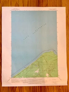 USGS michigan map 22 X 27vintage TOPOGRAPHIC AU SABLE POINT 1966 Pictured Rocks - Picture 1 of 1