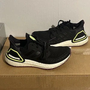 adidas Men’s Ultraboost 2.0 Size 4 Sneakers EG4806 Black/Glory Purple/White - Picture 1 of 5