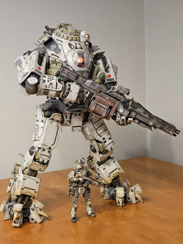 US SELLER ThreeZero Titanfall Atlas Titan 1/12 Action Figure Complete IMC Pilot Cover