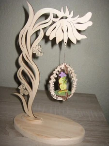 Osterdekoration, Holz , Blume mit Ei - Bild 1 von 4