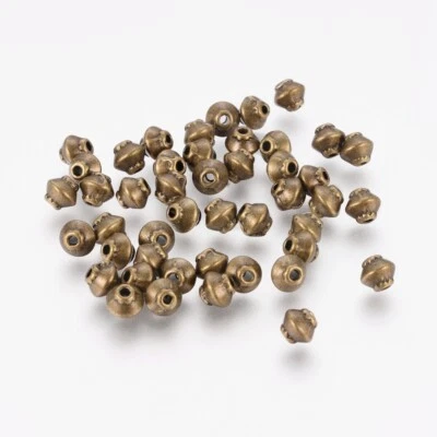 Bronze Spacer Beads Tibetan Style Lantern Shape 5mm x 5mm 50pcs - Image 1 of 2