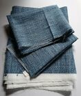 Blue abstract pattern Cotton Fabric lot 3pc shades of blue