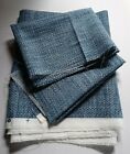 Blue Abstract Pattern Cotton Fabric Lot 3Pc Shades Of Blue 