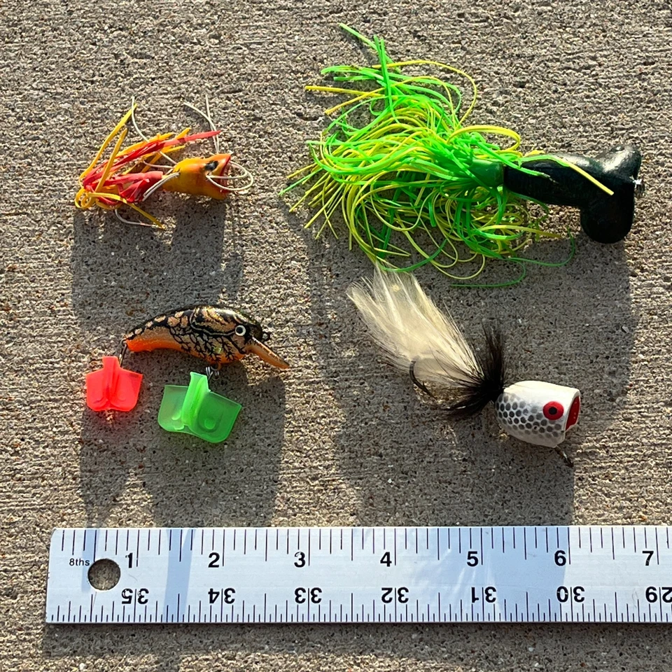 Vintage Mudbug Crankbait & Jigs Fishing Lures - Set of 4 - Image 1 of 4