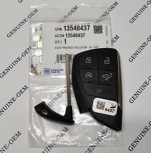 2023-2024 Chevrolet Silverado Keyless Remote Key Fob Transmitter GM 13548437 OEM - Picture 1 of 3