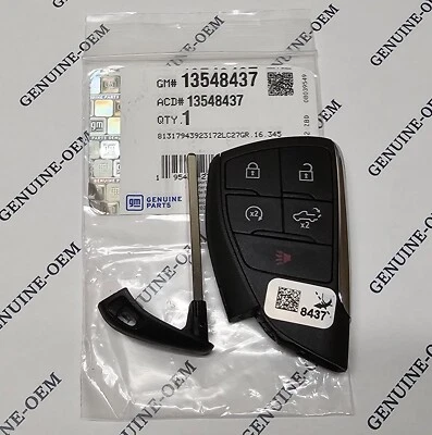 2023-2024 Chevrolet Silverado Keyless Remote Key Fob Transmitter GM 13548437 OEM - Image 1 of 3