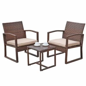 OC Orange-Casual Outdoor Patio Furniture Set 3-Piece Patiorama W/ Cushions Brown - Picture 1 of 3