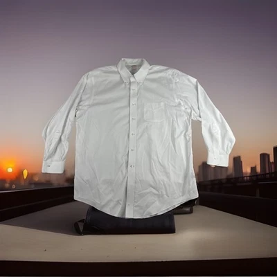 Brooks Brothers Mens White Pinpoint Oxford Madison Dress Shirt 17-34 office - Image 1 of 4