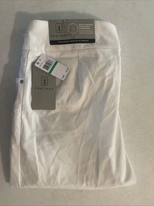 Womens PGA TOUR Bright White Stretch Pull-on Golf Pant W/Tummy Control Sz L NWT - Picture 1 of 6