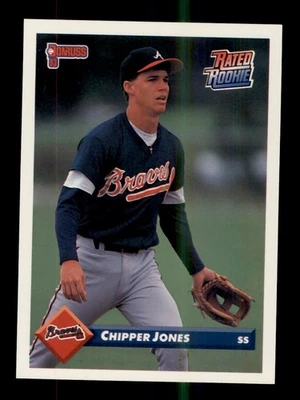 1993 DONRUSS #721 CHIPPER JONES RATED ROOKIE RC ATLANTA BRAVES - Image 1 of 2