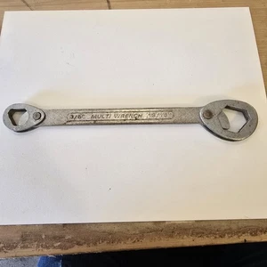Vintage Multi Wrench Adjustable Double-End Spanner 3/8–13/16 & 9–22mm Chrome... - Picture 1 of 4