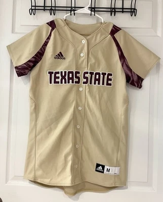 Adidas Texas State Bobcats Team emitido? Camiseta de béisbol #10 talla mediana Foto 1 de 4