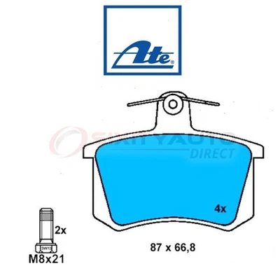 ATE Rear Disc Brake Pad Set for 1989-1991 Audi 200 Quattro - Braking xf - Image 1 of 4