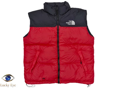 North Face Nuptse 700 Down Puffer Vest Full Zip Hooded Men's Size XL Red/Black - Image 1 of 4