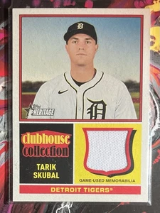 2025 Topps Heritage Tarik Skubal Clubhouse Collection Relic Tigers CY YOUNG - Picture 1 of 2