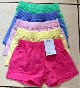 George Girls Shorts 5 Pack 100% Cotton Elastic Waist Age 3-4 Years BNWT Multi - Picture 1 of 6
