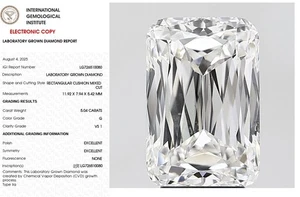 5.04 Criss Ashoka Lab Grown Diamond For Engagement Ring IGI Certified G VS1 - Picture 1 of 11