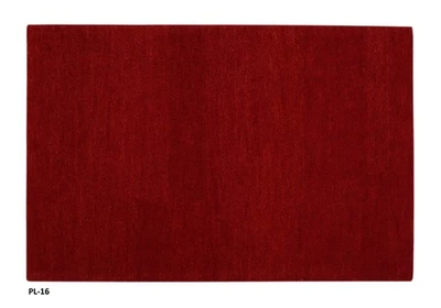 Gabbeh Teppich 100% Wolle Rot Uni Farbe 120x180 cm  Handgemacht PL16 - Bild 1 von 4