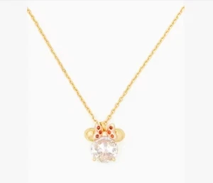 ๐ผ๐ฆ Kate Spade ๐ผ๐ฆ Disney Minnie Pendant Charm Necklace Gold ๐ผ D129 - Picture 1 of 6