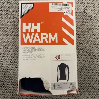 Top capa base Helly Hansen HH Warm Freeze 1/2 cremallera para hombre XXL noche azul/blanco Foto 1 de 3