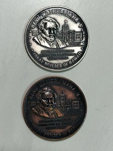 King Kamehameha V Great Builder Of Hawaii Silver & Bronze 1oz Coin Set - Bild 1 von 6