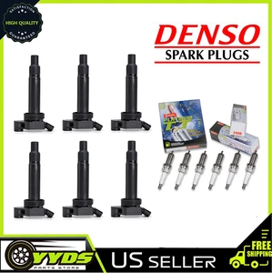 6 Ignition Coil +OEM Spark Plug for Toyota Camry Avalon Lexus ES300 RX300 Sienna - Picture 1 of 7