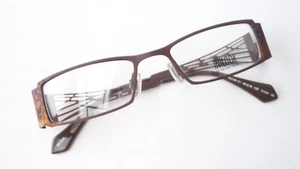 Gafas de mujer estrictas diseño montura color tierra marrón metal montura talla S - Imagen 1 de 4