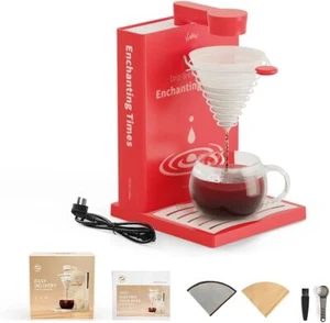 Electric Pour Over Coffee Machine Automatic Pro Dripper Brewer Maker 10oz Red - Picture 1 of 11
