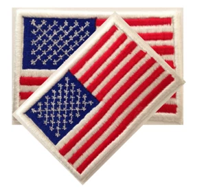 USA Amerikanische Flagge Aufnäher Stickerei - Aufbügeln - 2 Größen 2 Farben verfügbar - Bild 1 von 8
