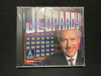Vintage Jeopardy CD-Rom PC Game  Windows 95/98 - Sealed  New Alex Trebek  - Image 1 of 2