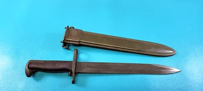 WWII US Military M1 Garand Rifle AFH Bayonet Knife + Scabbard TR12 - Image 1 of 4