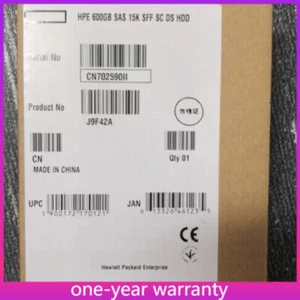 787642-001 New HP J9F42A MSA 600GB 12Gb/s SAS 15K SFF(2.5IN) DUAL PORT ENT HDD - Picture 1 of 6