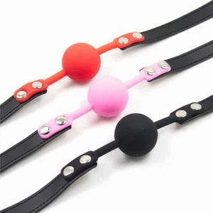 Ball Gag Silicone Adult Mouth Gag with Adjustable Neck Straps Adult Sex Toy US - Picture 1 of 16