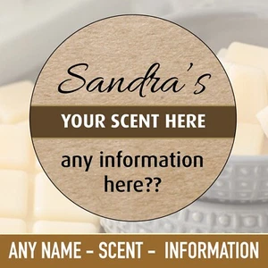 Personalised Soy Wax Melt Candle Homemade Soya Oil Business Stickers Label 1042 - Picture 1 of 3