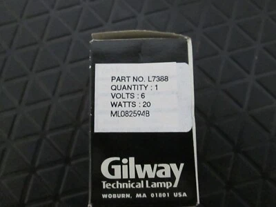 GILWAY L7388 20W 6V REPLACEMENT BULB FOR / GTL / ITL NIB - Image 1 of 4