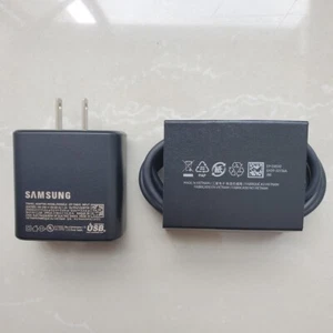 45w USB-C Super Fast Wall Charger or 6ft Cable For Samsung Galaxy S24 S23 S22 21 - Picture 1 of 14