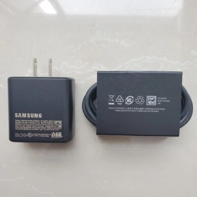 45w USB-C Super Fast Wall Charger or 6ft Cable For Samsung Galaxy S24 S23 S22 21 - Image 1 of 4