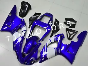 For YZF R1 1998-1999 Blue White ABS Injection Mold Bodywork Fairing Kit Plastic - Bild 1 von 8