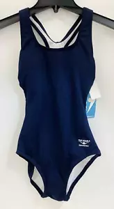 The Finals Women's One Piece Navy Sports Swimsuit Endurotech, Size 4 - Picture 1 of 5