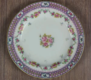 Minton China Pink Roses 7 3/4" salad plate, up to 11, B828, England porcelain - Picture 1 of 8