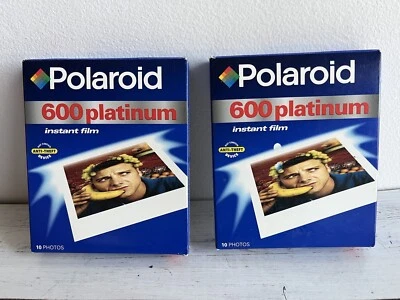 Lot of 2 Polaroid 600 Platinum Instant Film Photo Pack of 10 Expired 03/01 New - Image 1 of 4
