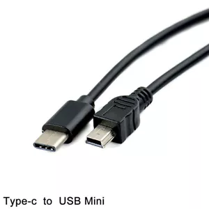 USB Type-c to Mini USB Cable USB-C Male to Mini-B Male Adapter Converter -tz - Zdjęcie 1 z 4