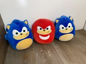 SONIC & KNUCKLES 10" Peluche Squishmallow SONIC Il Riccio Lotto di 3 - Foto 1 di 4