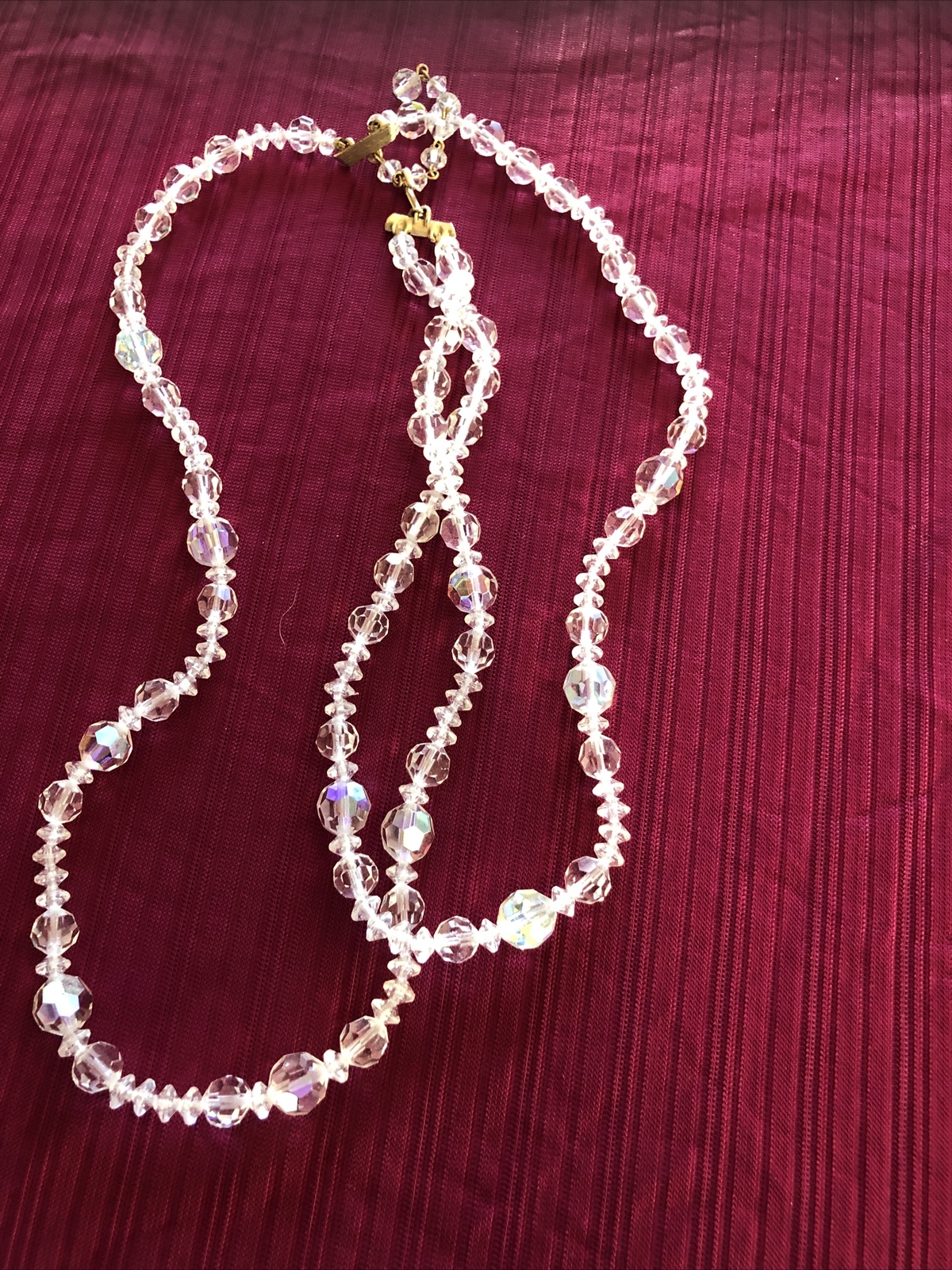 Lisner Double Strand Vintage Crystal 